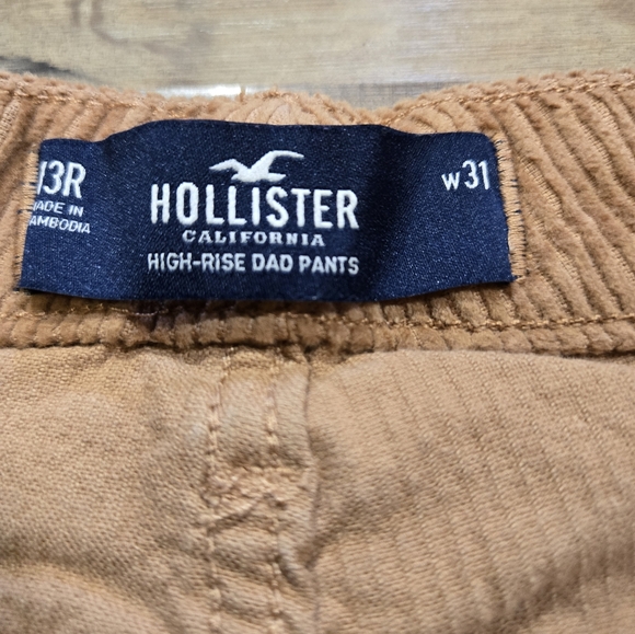 Hollister Corduroy High Rise Dad Pants Size 31W - Picture 3 of 5